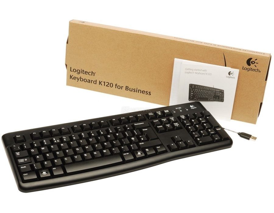 Клавиатура проводная Logitech K120 for business, USB