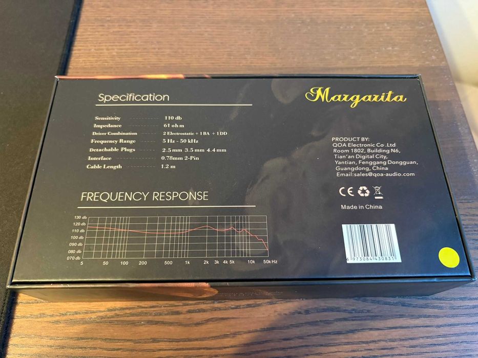 Słuchawki Queen of Audio (QoA) Margarita gold by KINERA [Stan Idealny]