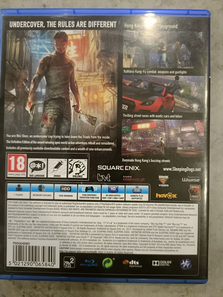 Gra PS4 Sleeping Dogs (Definitive Edition)