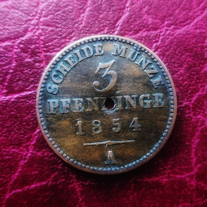 3 Pfenninge z 1854 (A) (120 einen thaler) - Prusy