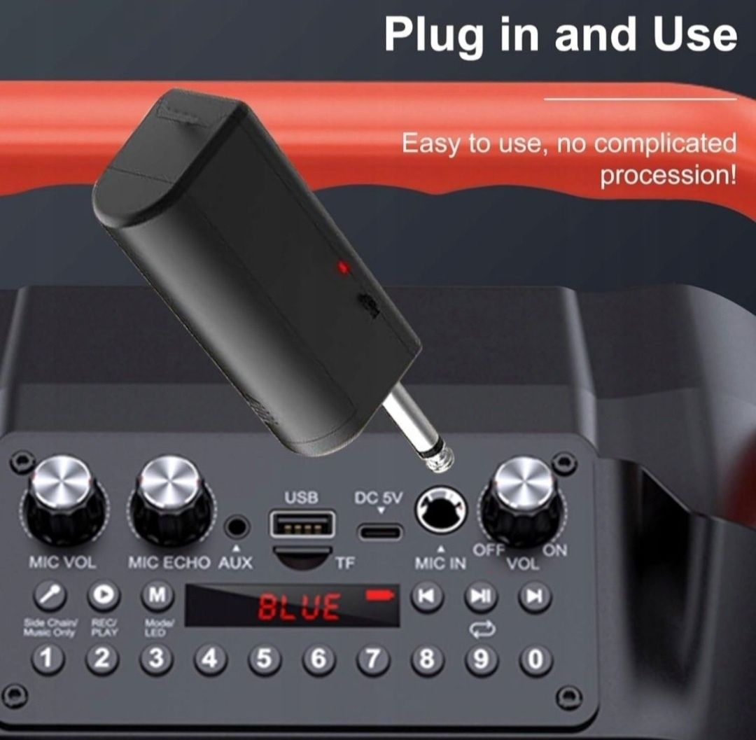 Zestaw Mikrofonów Aveek Do Karaoke UHF ALPOWL PLUG AND PLAY
