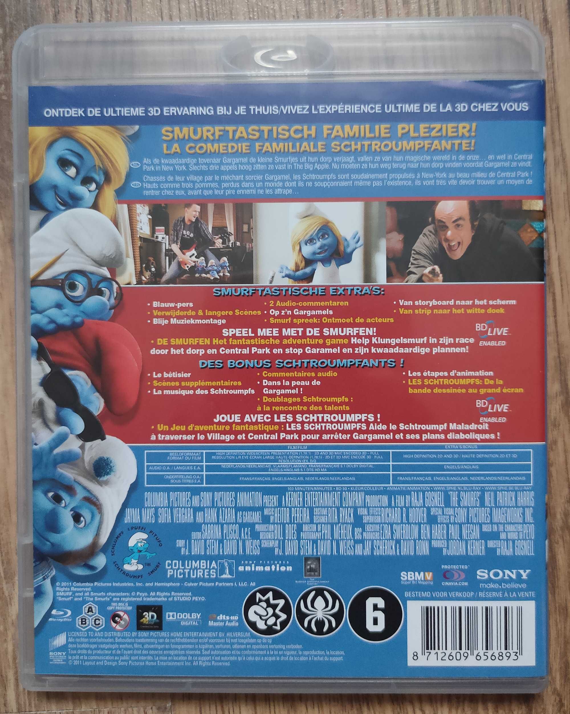 DVD / Film / Blu-Ray /3D / Smurfs-3D