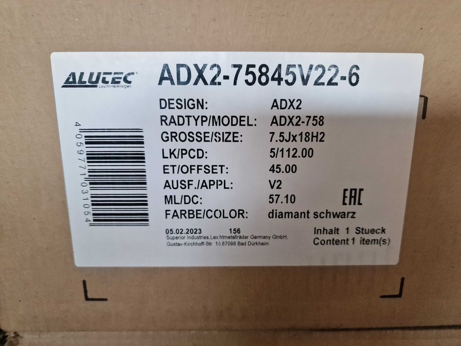 Nowe alufelgi VW 18" 5x112 Passat T-Roc Tiguan Touran -Czarny Połysk