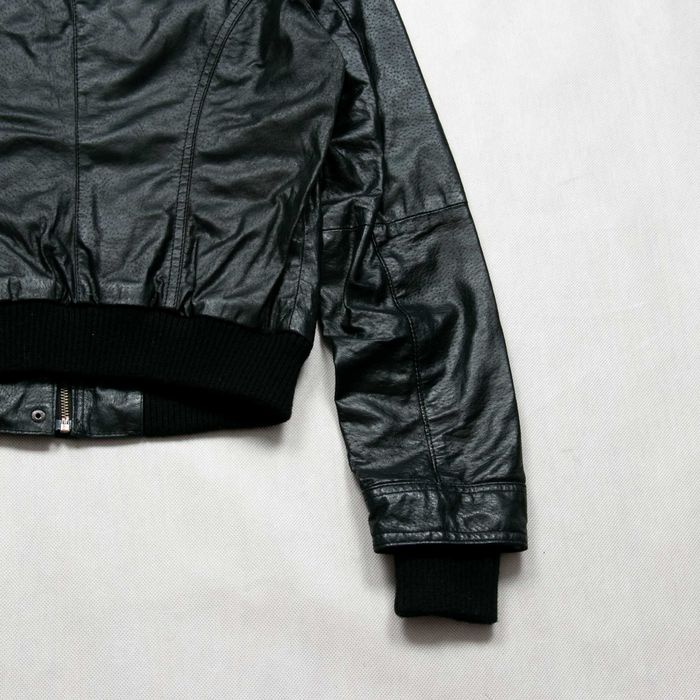 Avant Garde real leather Pilot Jacket kurtka pilotka z wysoką stójką S