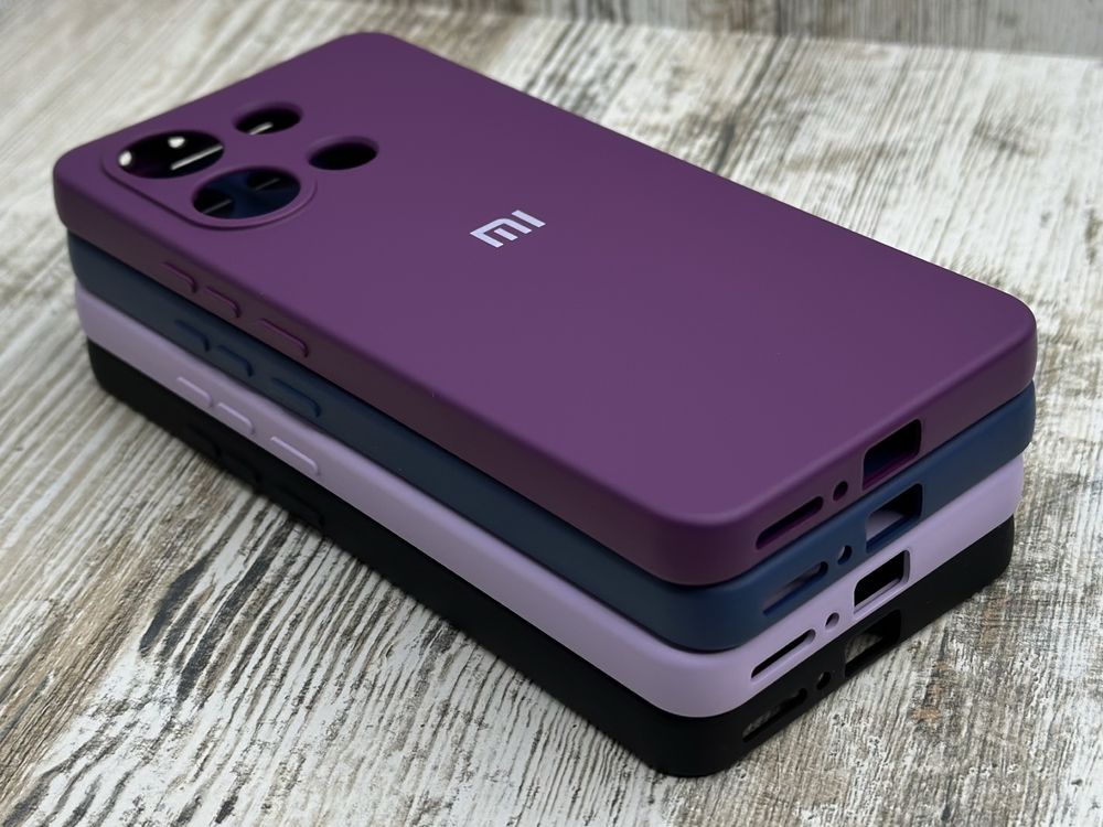 Чехол Silicone Case Full на Xiaomi Redmi Note 13 4G. Микрофибра.