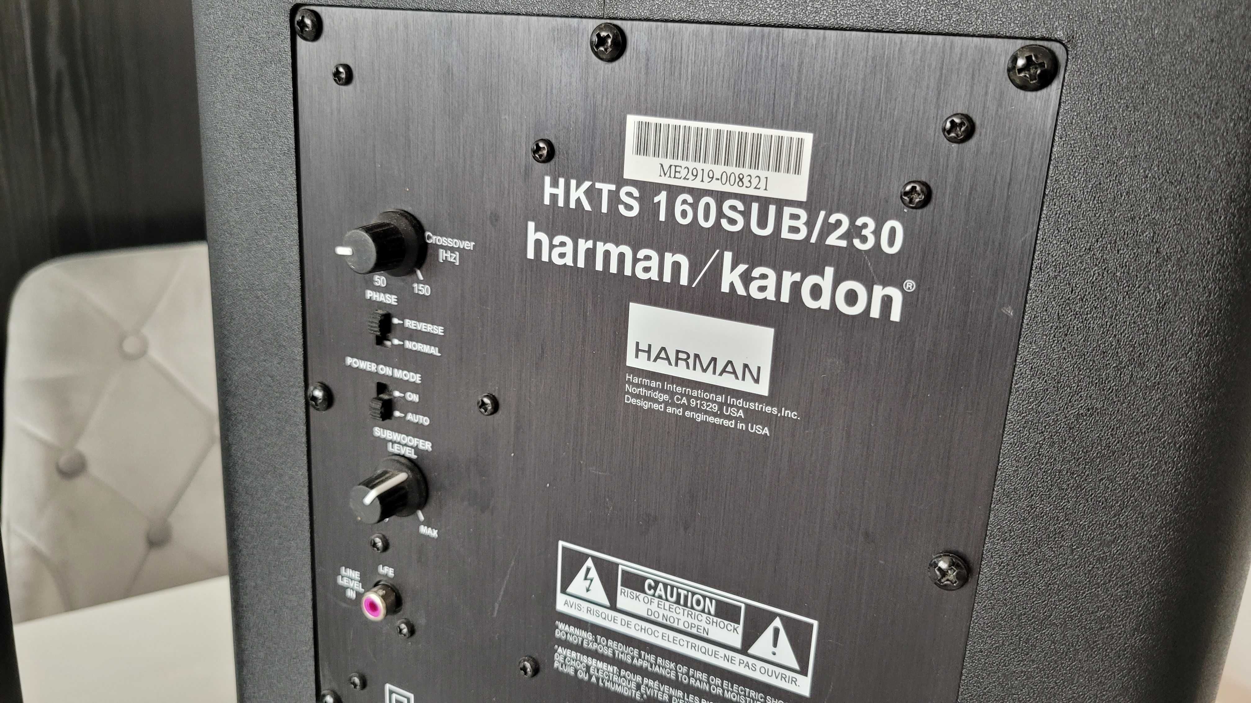 Harman/Kardon Subwoofer HKTS 160SUB/230 + 2 kolumny satelitarne HKTS 5