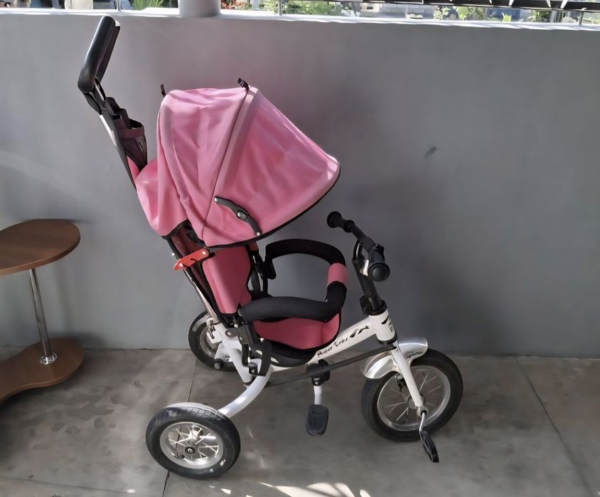 Детский велосипед с родительской ручной