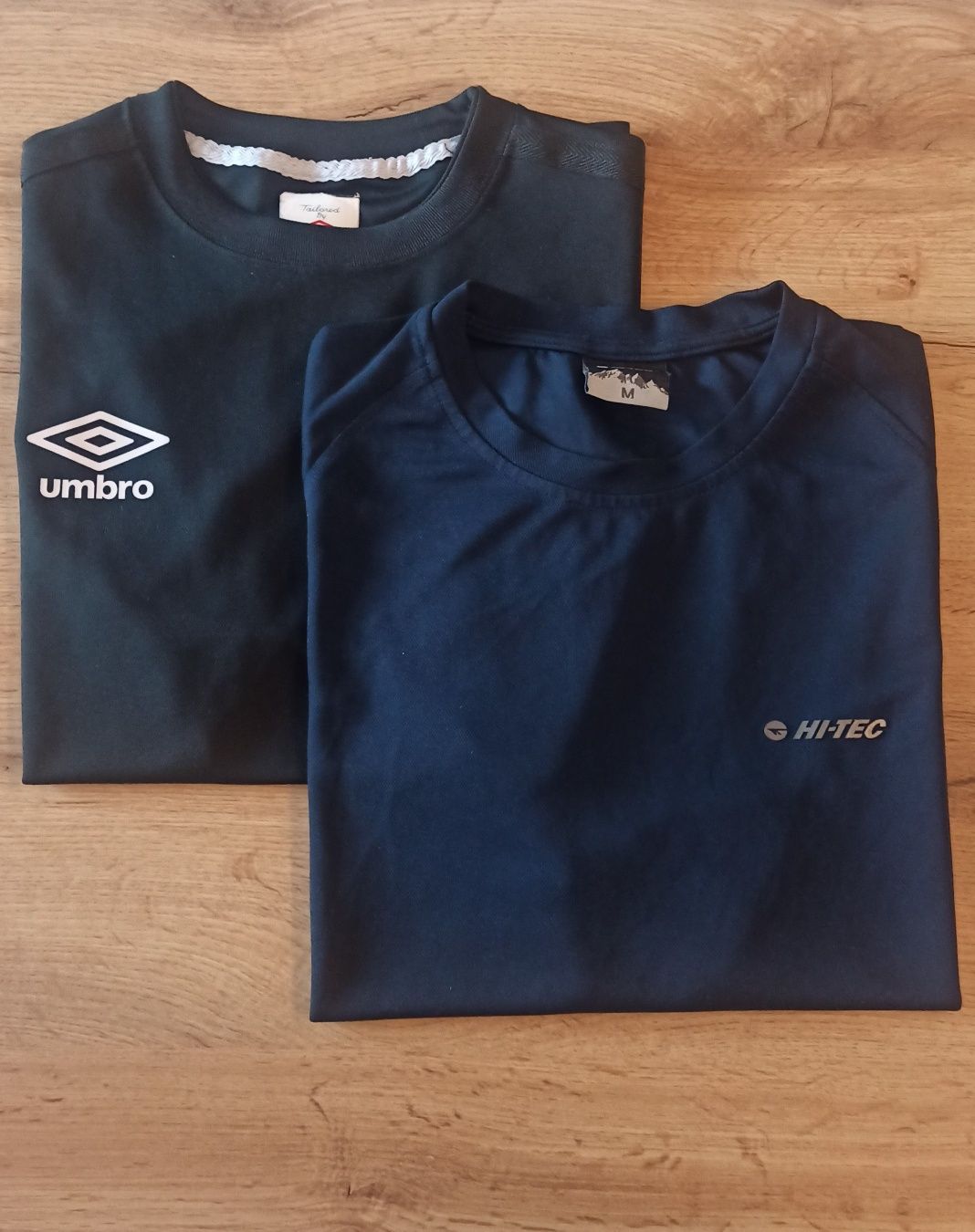 Zestaw 2 sztuk koszulek sportowych męskich hi-tec i umbro rozmiar M