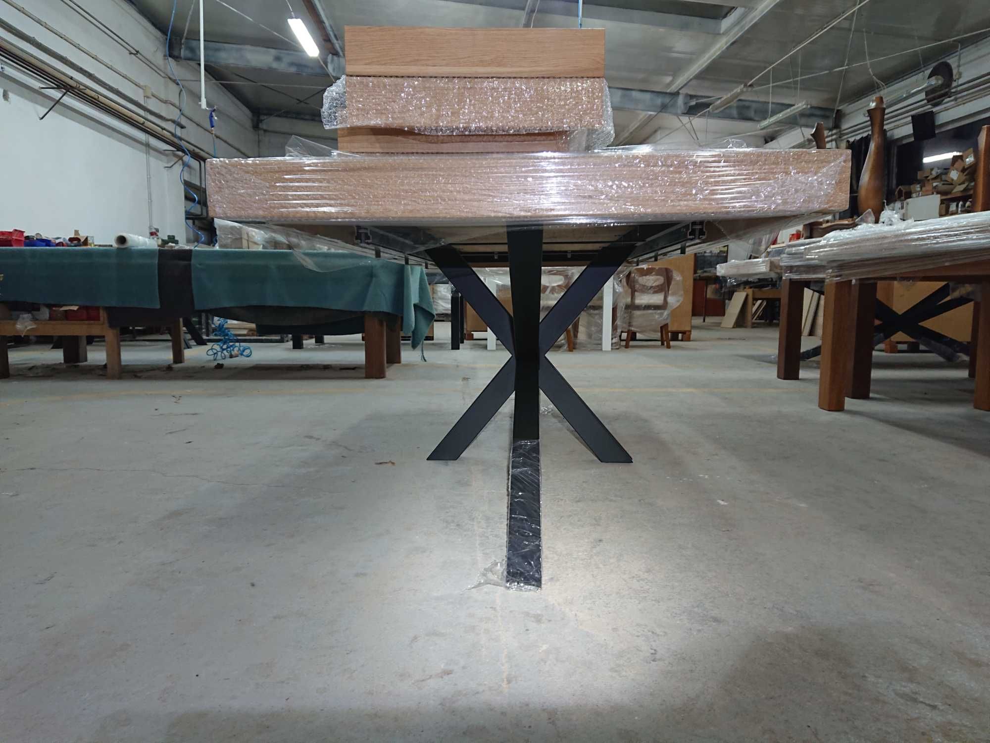 Stół LOFT / Industrialny długi rozkładany GWIAZDA PAJĄK 250-450 cm