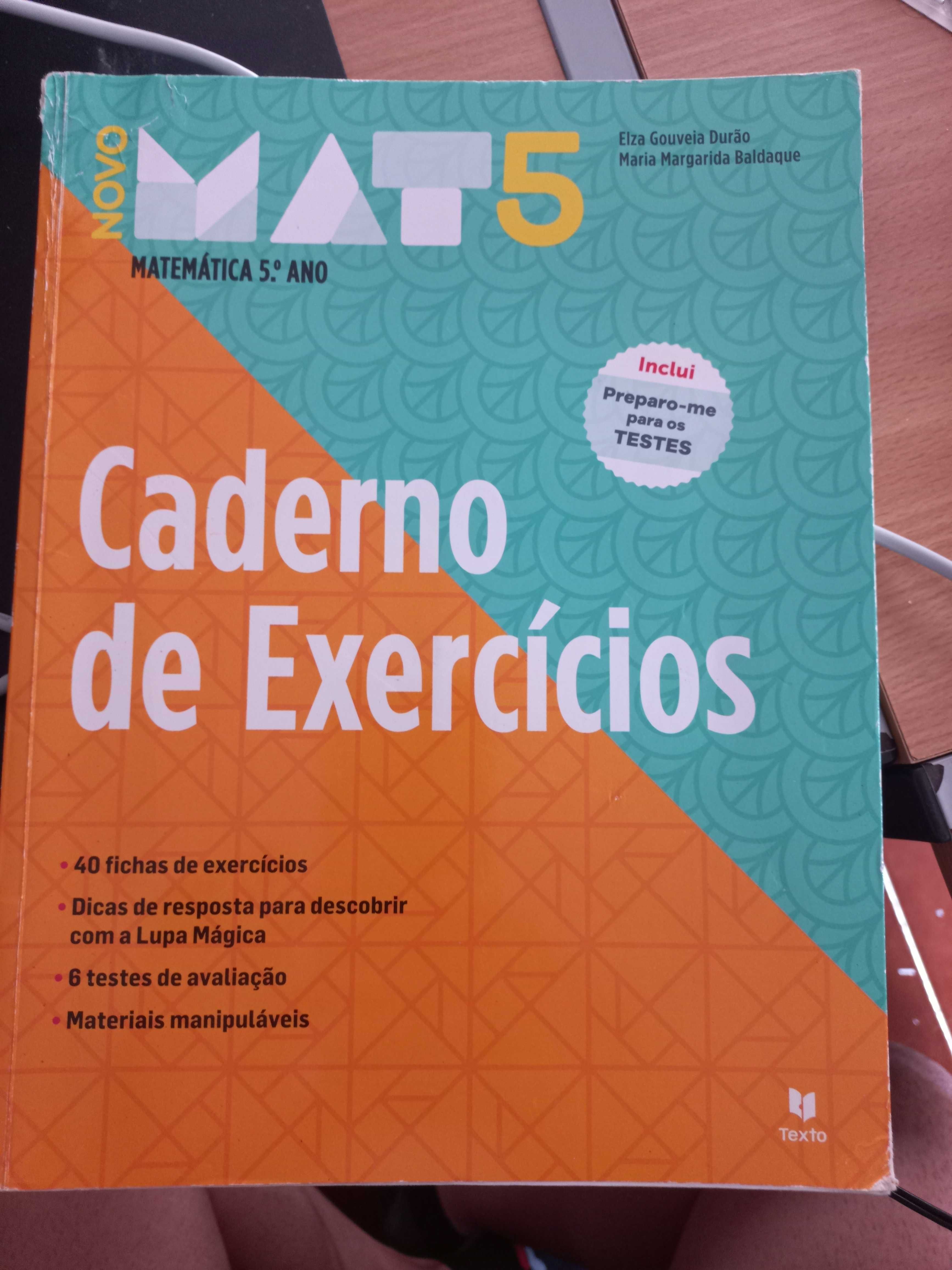 Cadernos de atividades 5ºano Matemática Português Ciências