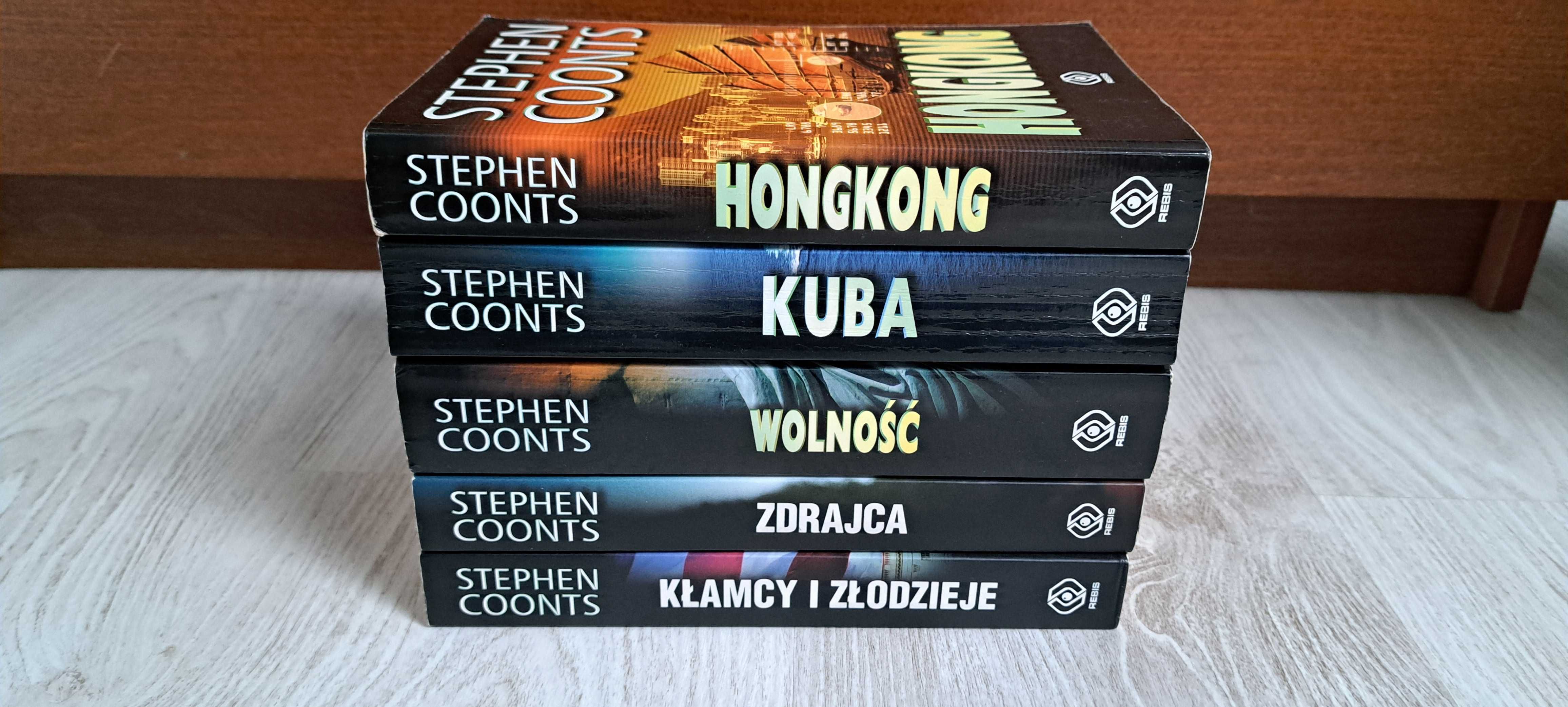 5x Stephen Coonts Wolność Zdrajca Hongkong Kłamcy i złodzieje Kuba