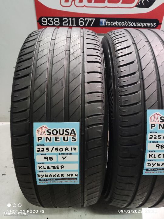 2 pneus semi novos 225-50r17 kleber - oferta dos portes