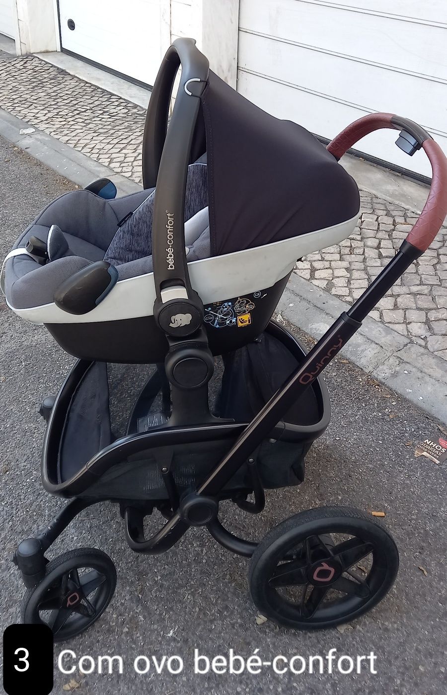 CARRINHO de BEBÉ VNC Quinny Graphite + Maxi Cosi Bebé-Confort