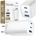 Ładowarka sieciowa ART GaN 65W 2x USB-C PD + USB QC 4.0 AZ-U65W3