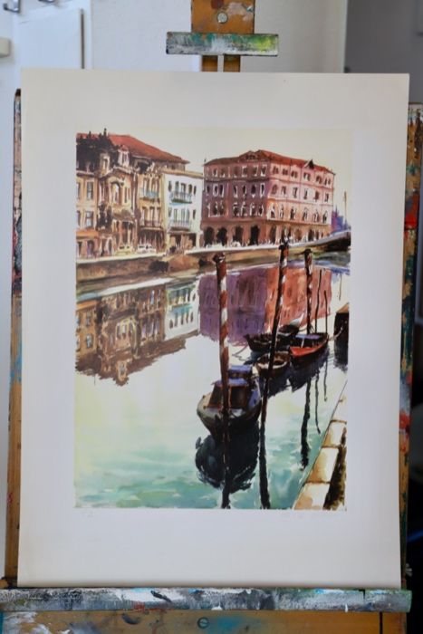 Serigrafia do artista Ortiz Alfau - Aveiro