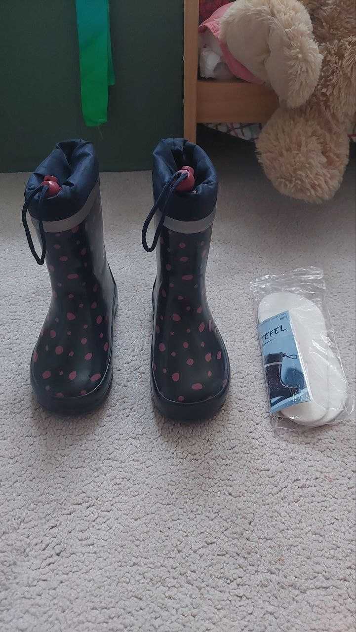 Kalosze Gumaki dziecięce TCHIBO r.26/27 wkł. 17.5 cm ocieplane TANIO!!