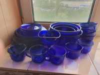 Набір посуду синього кольору б/в столовая посуда синего цвета б/у