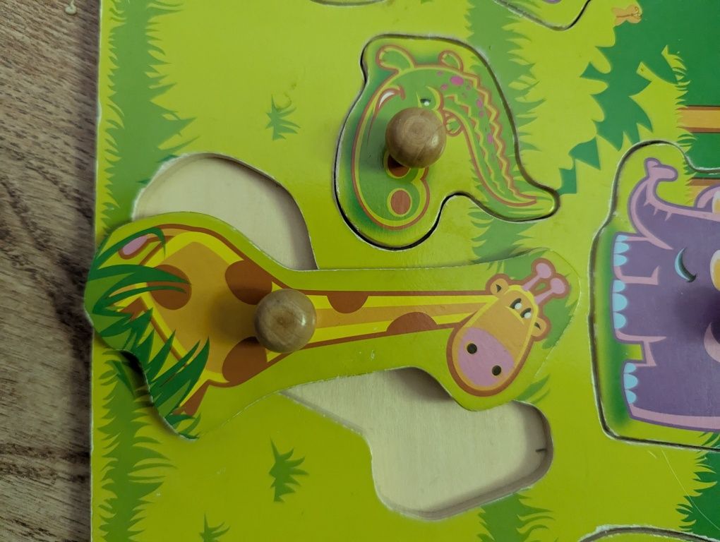 Puzzle drewniane zoo