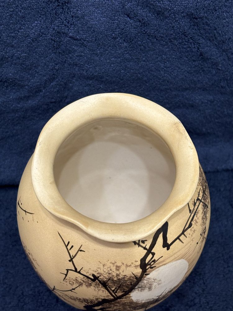 Японская керамическая ваза с автографом