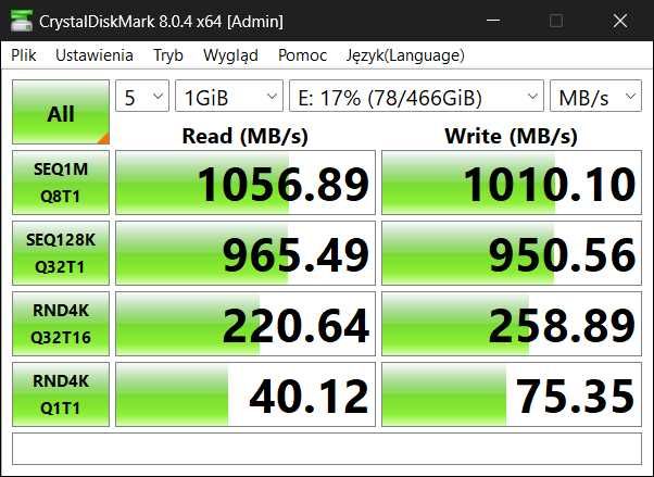 Obudowa dysku SSD M.2 NVMe USB-C 3.2 10Gbps LED