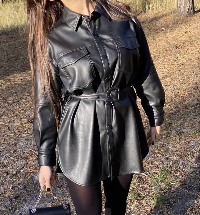 Zara сукня шкіряна