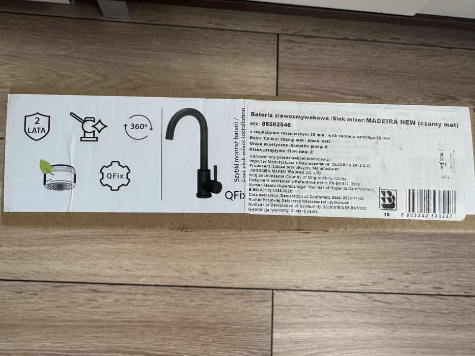 Bateria kuchenna Madeira New czarny mat