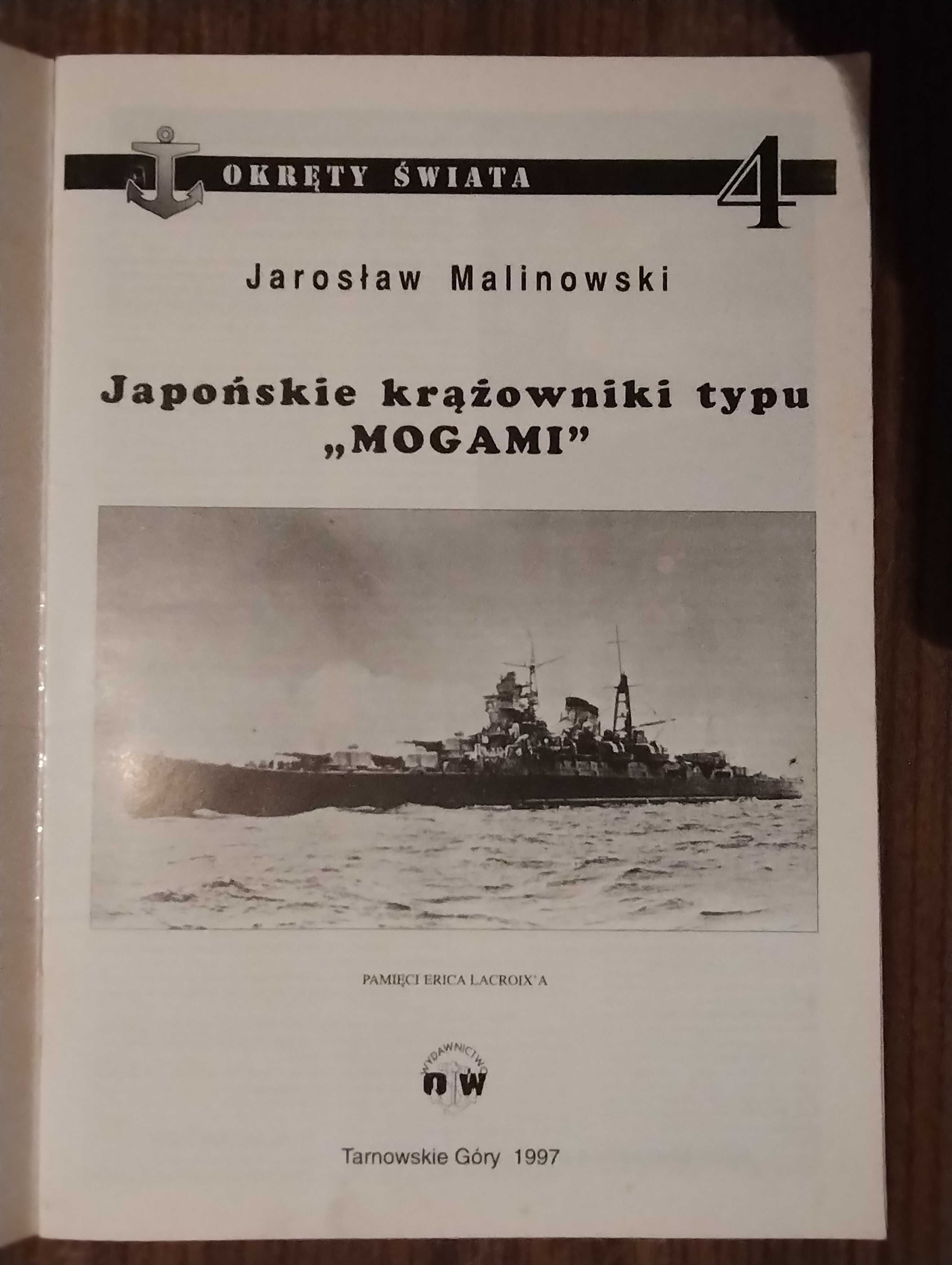 Okręty świata - J. Malinowski - Japońskie krążowniki typu "Mogami"