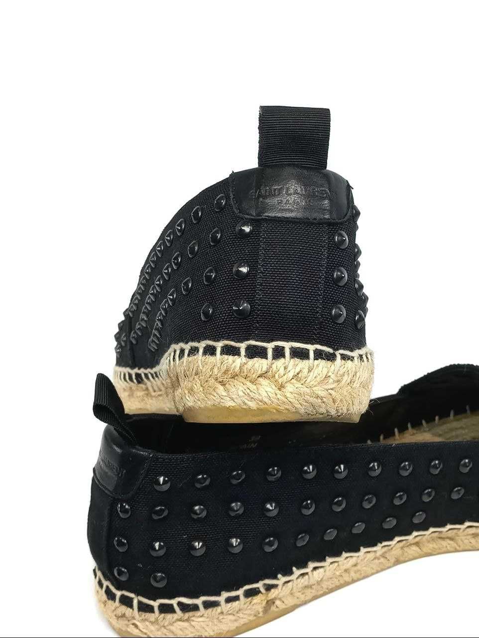 Эспадрильи Yves Saint Laurent Black Canvas Embellished Оригинал