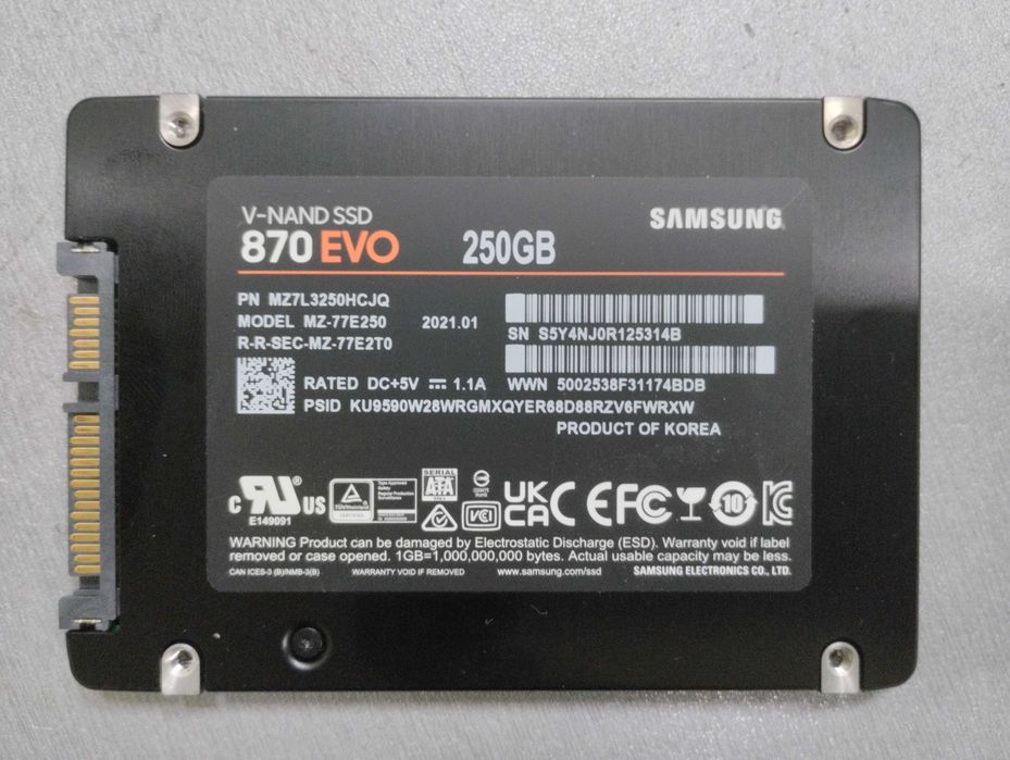 SSD диск Samsung 870 Evo-Series 250GB