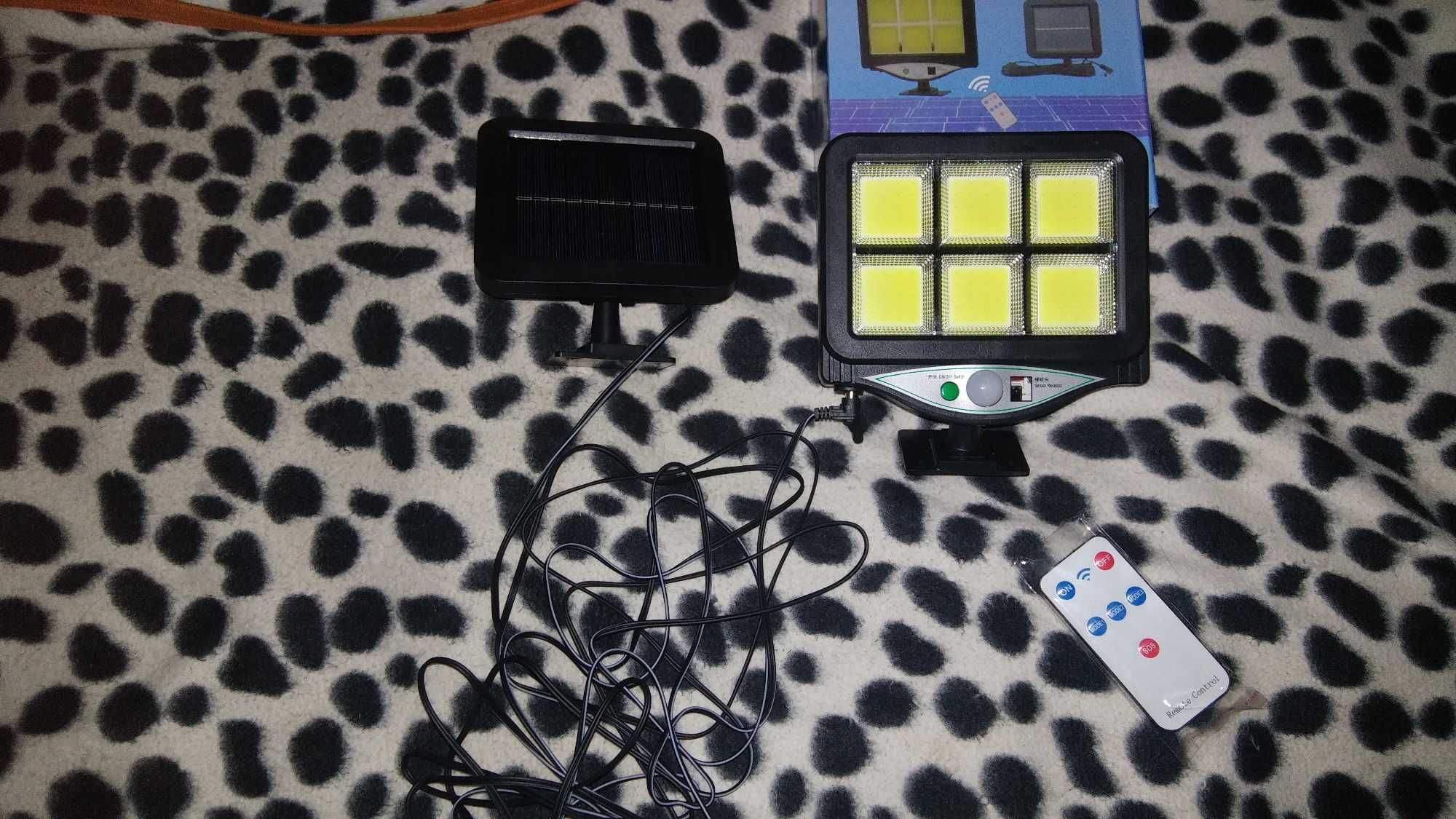 фонарь прожектор датчик освещения/пульт солнечная батарея solar