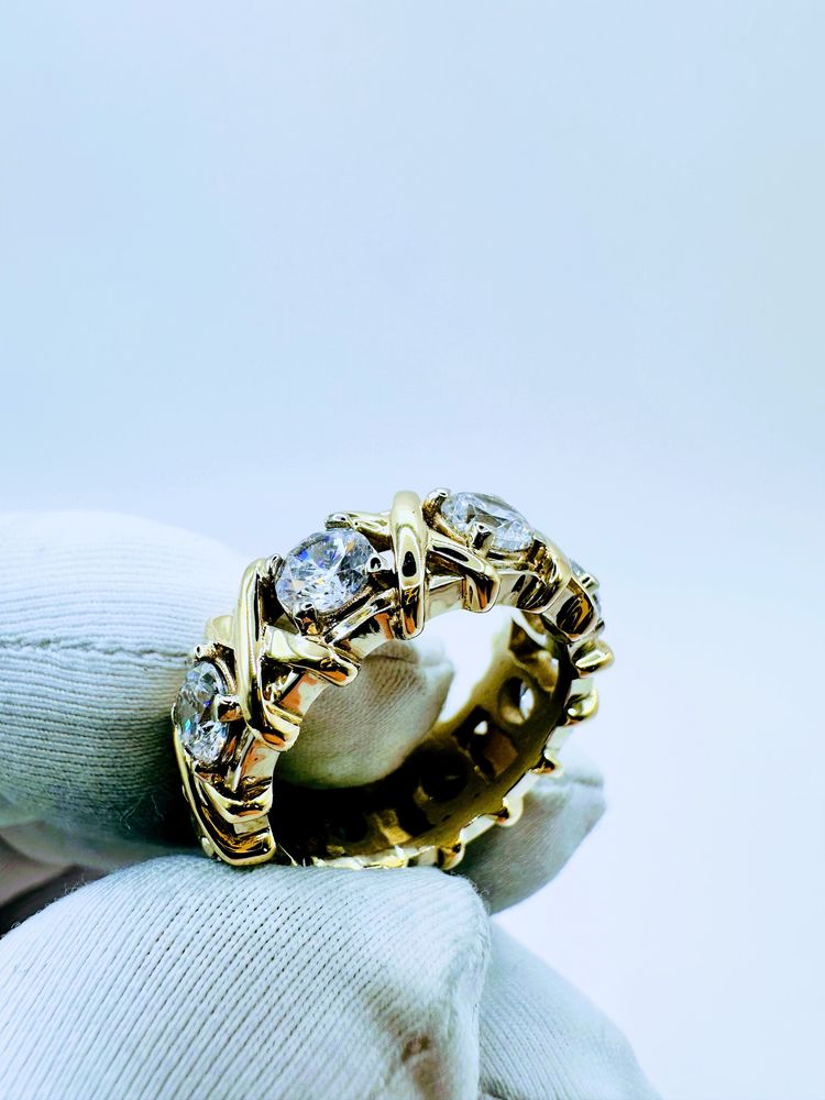 Золотое кольцо tiffany 585