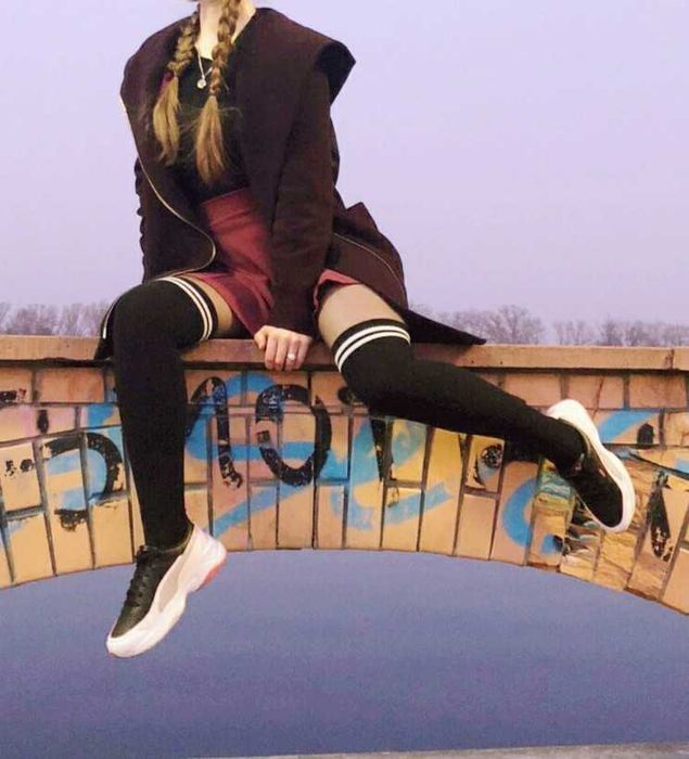 В’язані чорні гольфи з бавовни, стопа 19-25 см