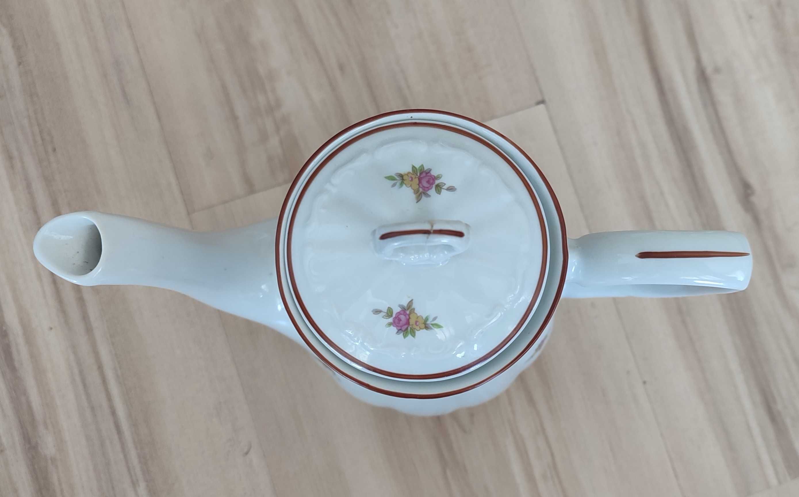 Dzbanek porcelana Bogucice w kwiatki