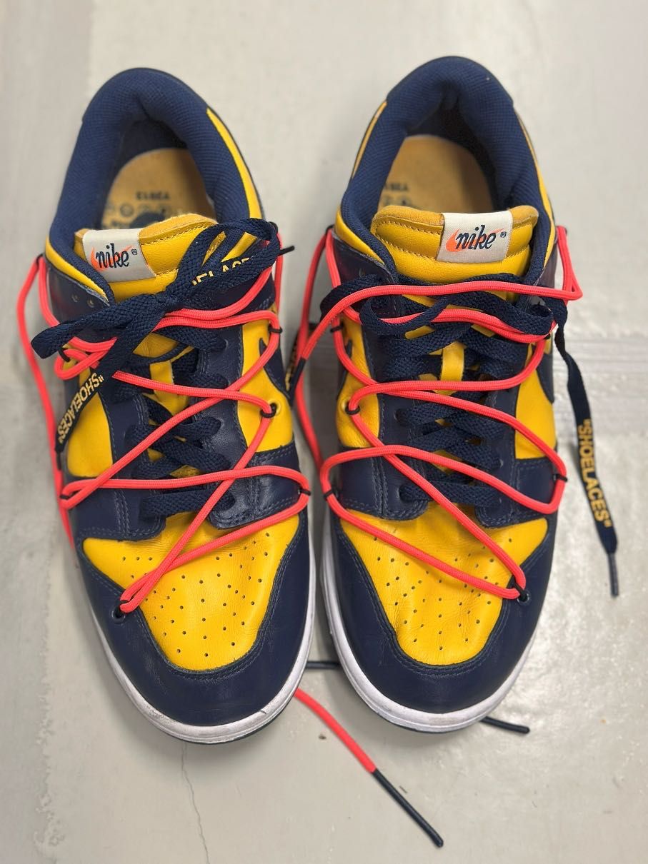 Ténis Nike Dunk Low Off-White “University Gold”