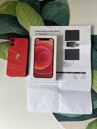 Iphone 12 mini 64gb red stan idealny bateria  84 procent