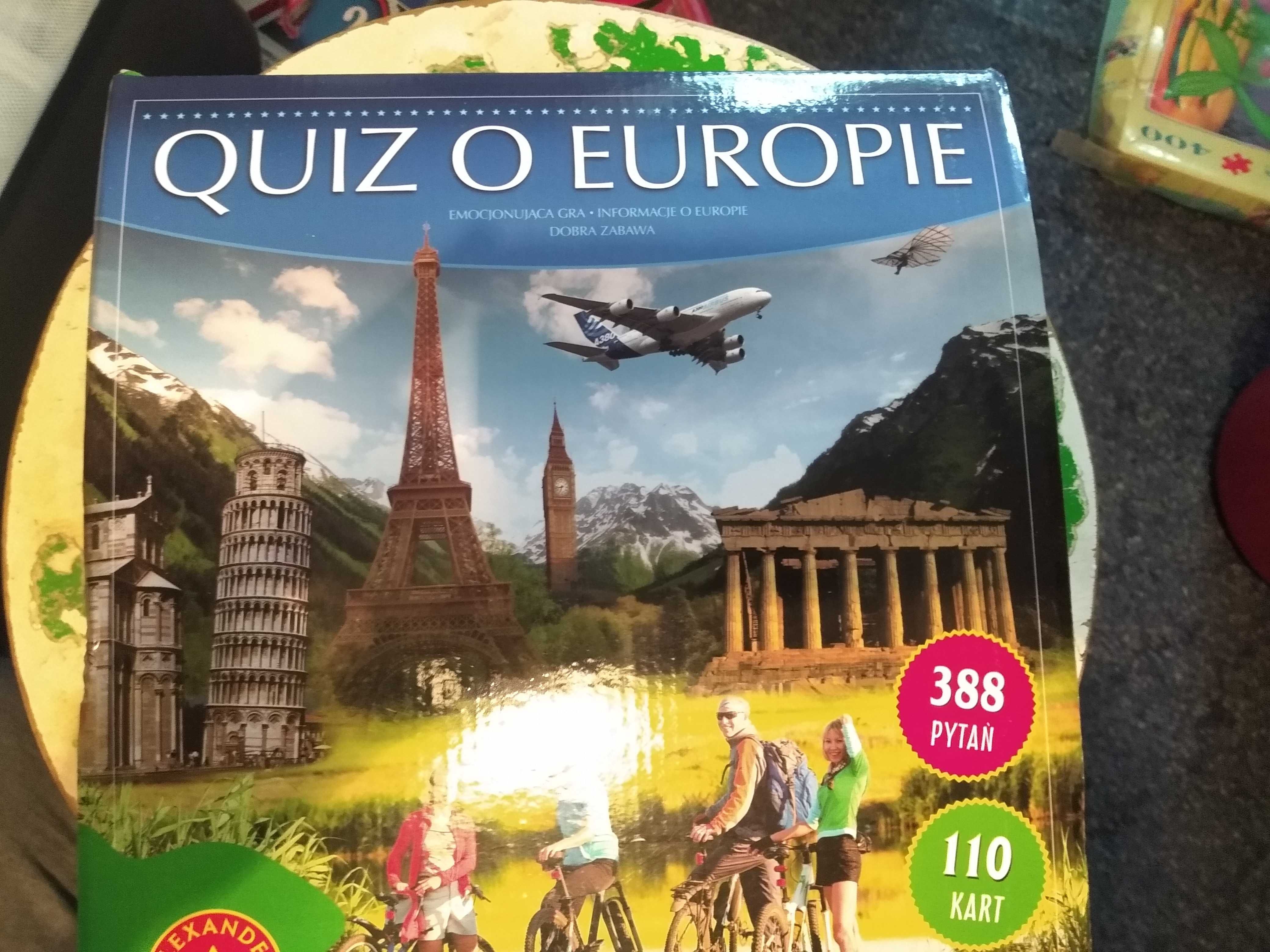 Gra planszowa Quiz o Europie - gra w pytania i odpowiedzi