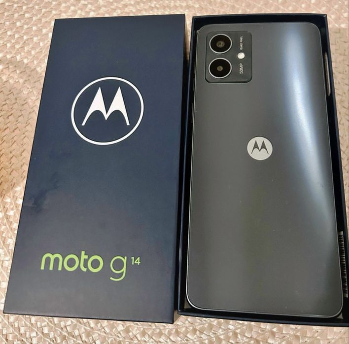 OKAZJA! Motorola moto G14 8/256 GB, stan nowy, bez blokad, duży zestaw