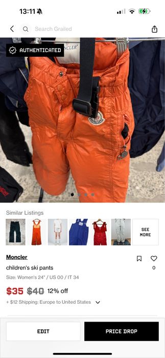 Moncler Authentic дитячий комбінезон/штани 18/24(86см)