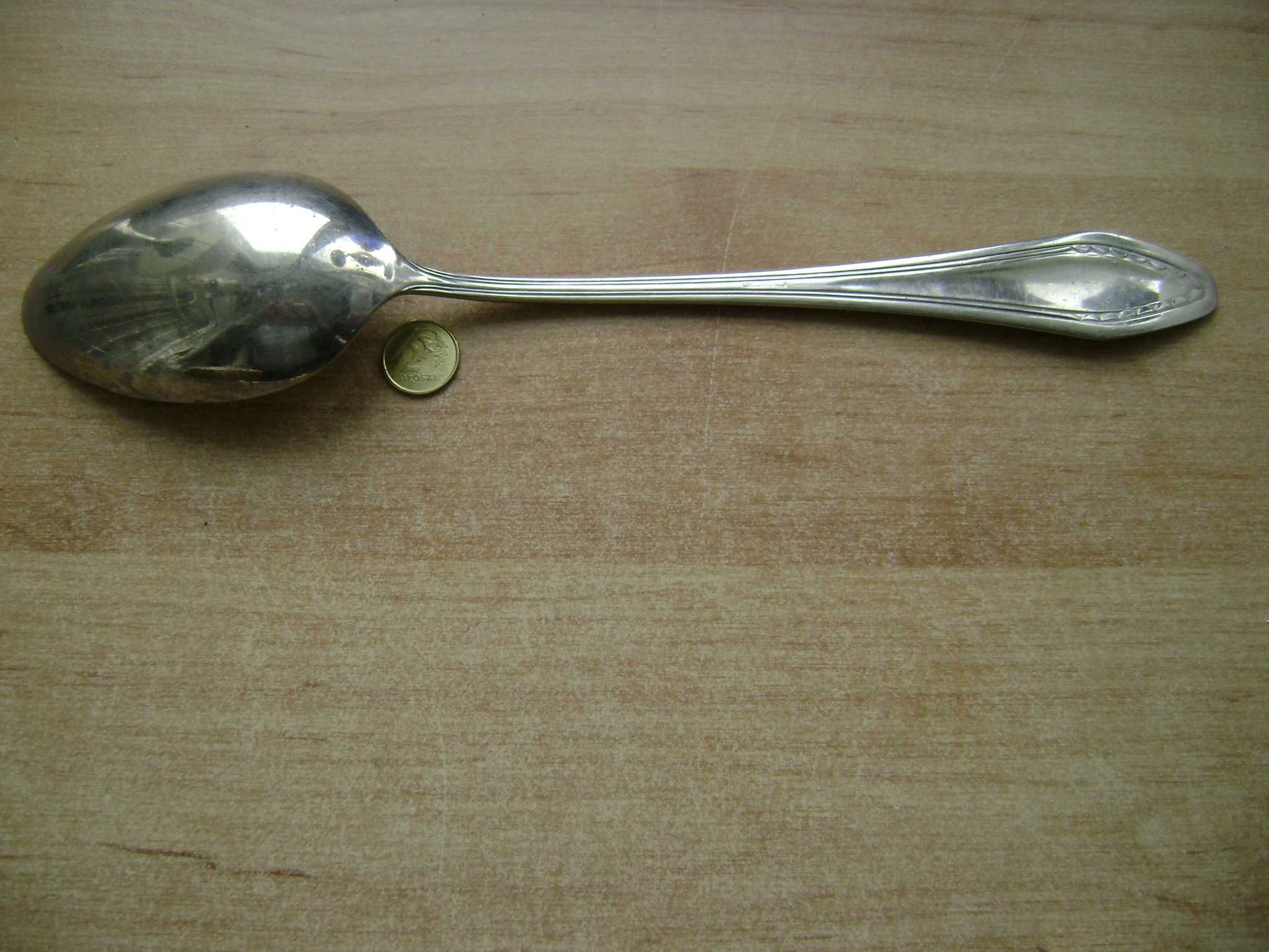 Starocie z PRL - Stare sztućce = Łyżka duża 27,4 cm długości