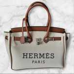 Torebka hermes birkin canvas i skóra nowa
