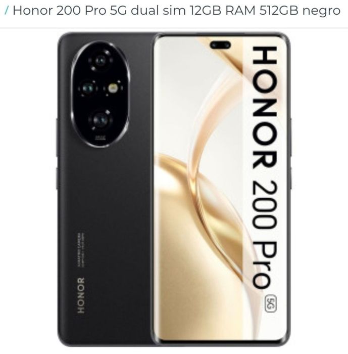 Honor 200 Pro Preto 512/12 Gb c/ 2 meses e fatura