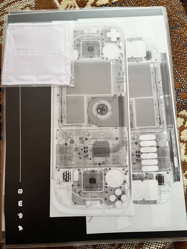 Steam Deck LCD dbrand skin (X-ray light) przód i tył