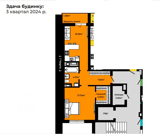Продаж квартири 52м2 в ЖК CONTINENT STYLE