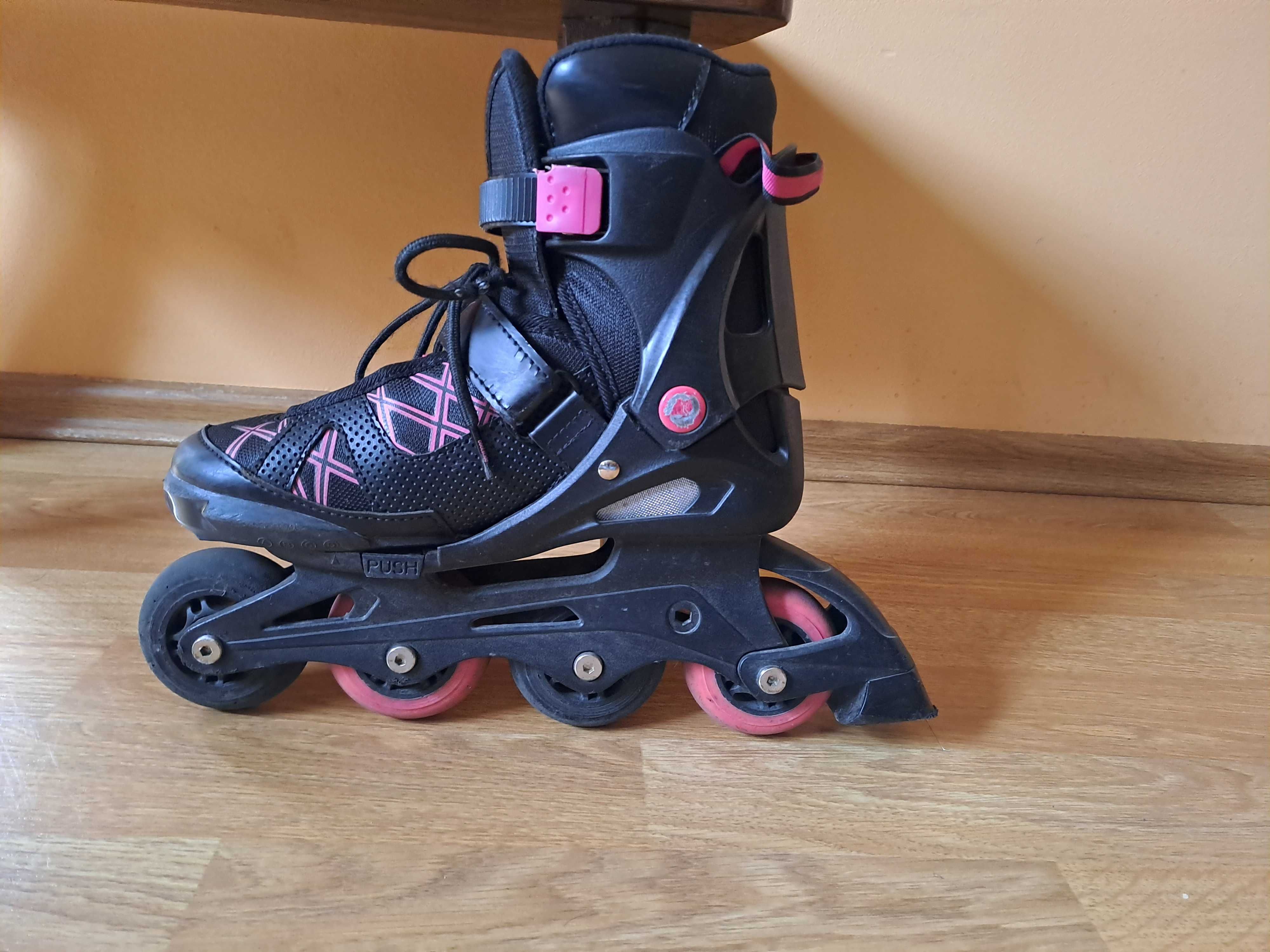 Rolki lady moldana roz. 32-35(36) czarno-różowe