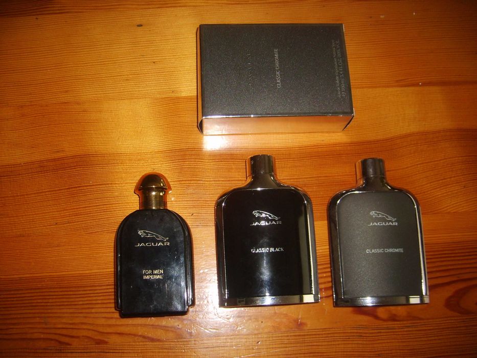 3 puste flakony 100ml z korkiem  po perfumach jaguar cena za wszystkie