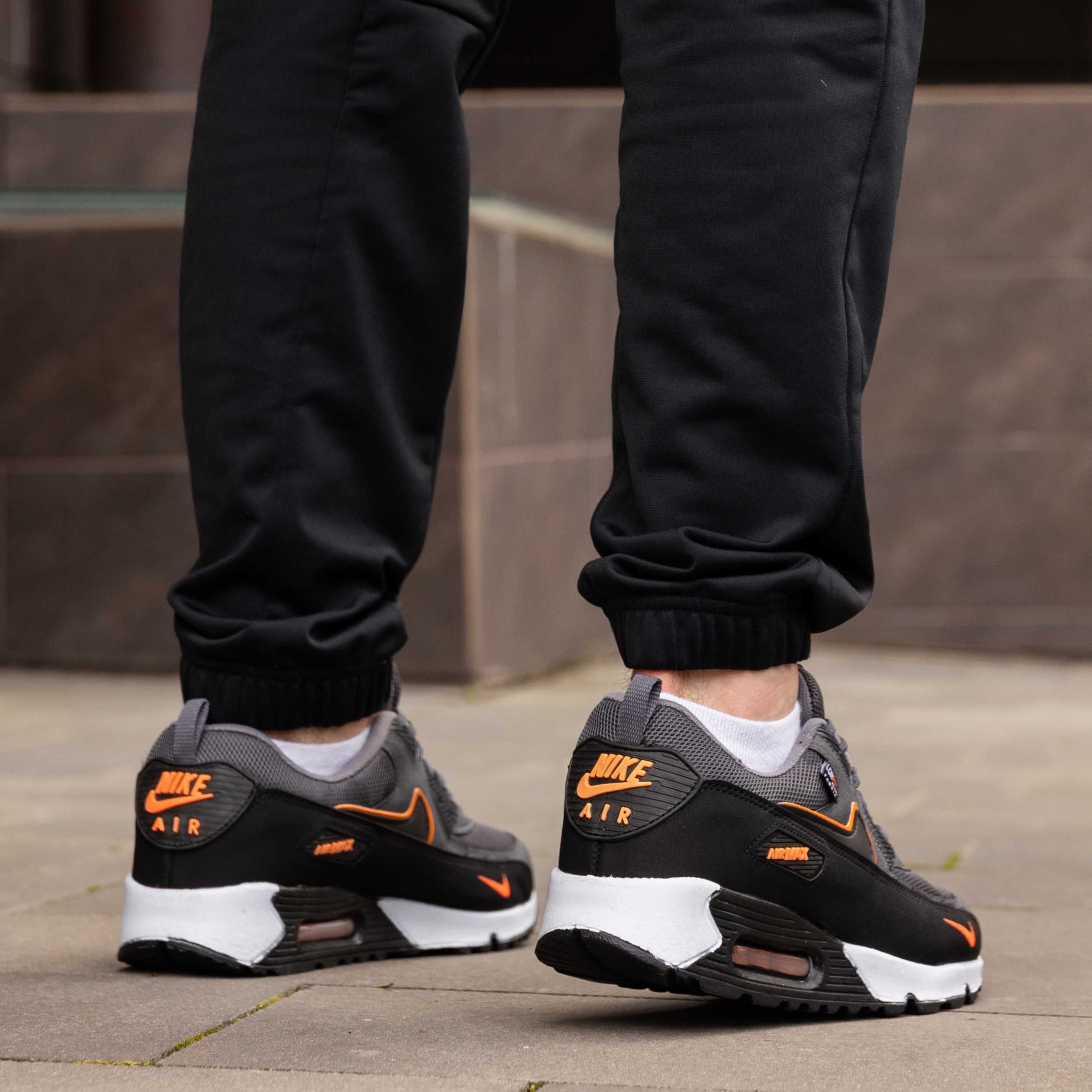 Кроссовки мужские Найк Эйр Макс Nike Air Max 90 Silver Orange