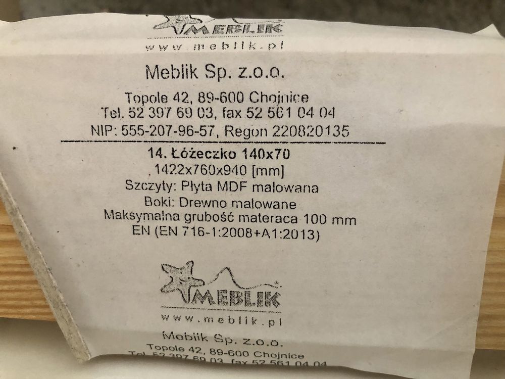 Łóżeczko Meblik orchidea (fiolet)