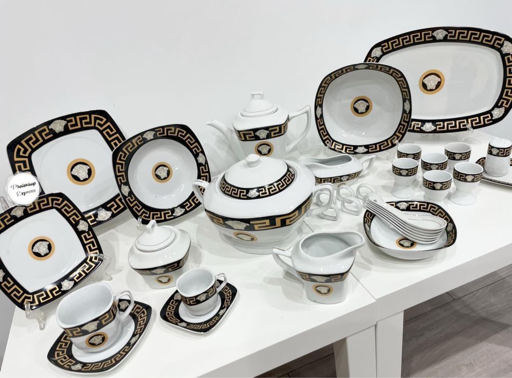 Serwis w stylu Versace 86 elementow porcelana