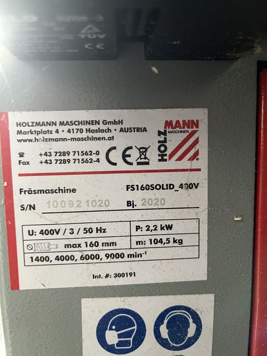 Frezarka dolnowrzecionowa HolzMann FS160solid