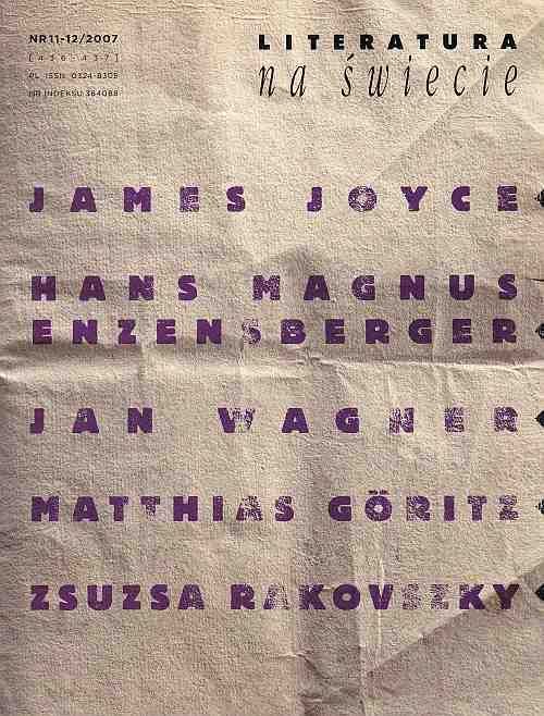 Literatura na świecie James Joyce Enzensberger Celan Goritz Wagner